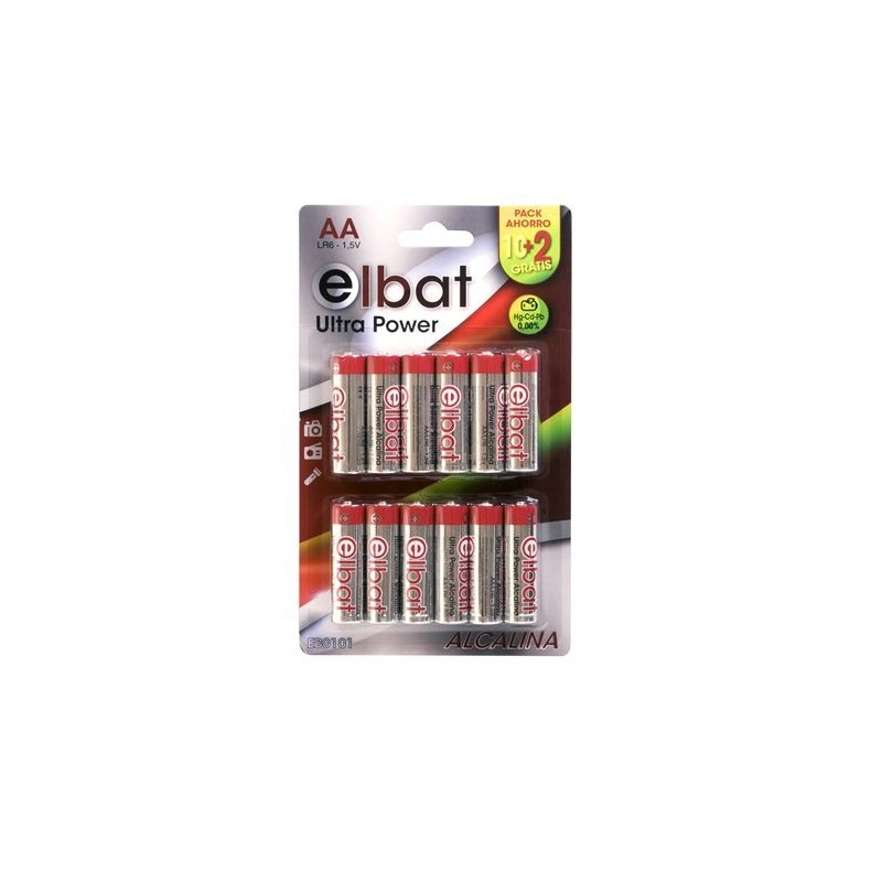 PACK 12 PCS PILAS ALCALINAS LR6/AA ELBAT