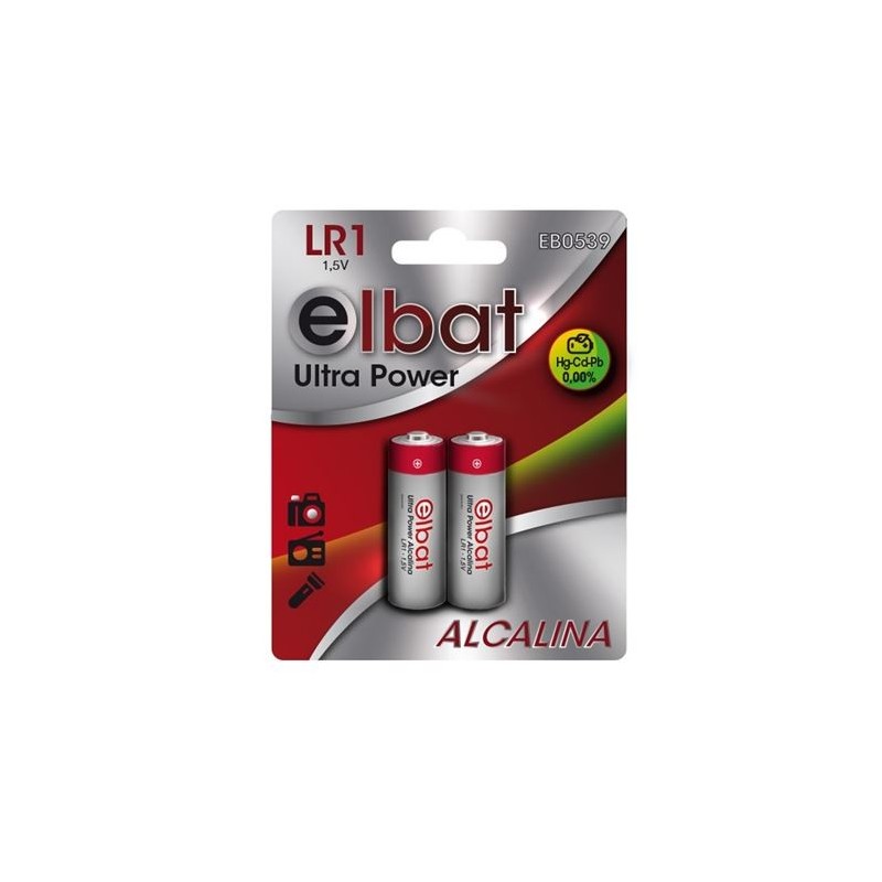 PACK 2 PCS PILAS ALCALINAS LR1 ELBAT PACK 2 PCS PILAS ALCALINAS LR1 ELBAT