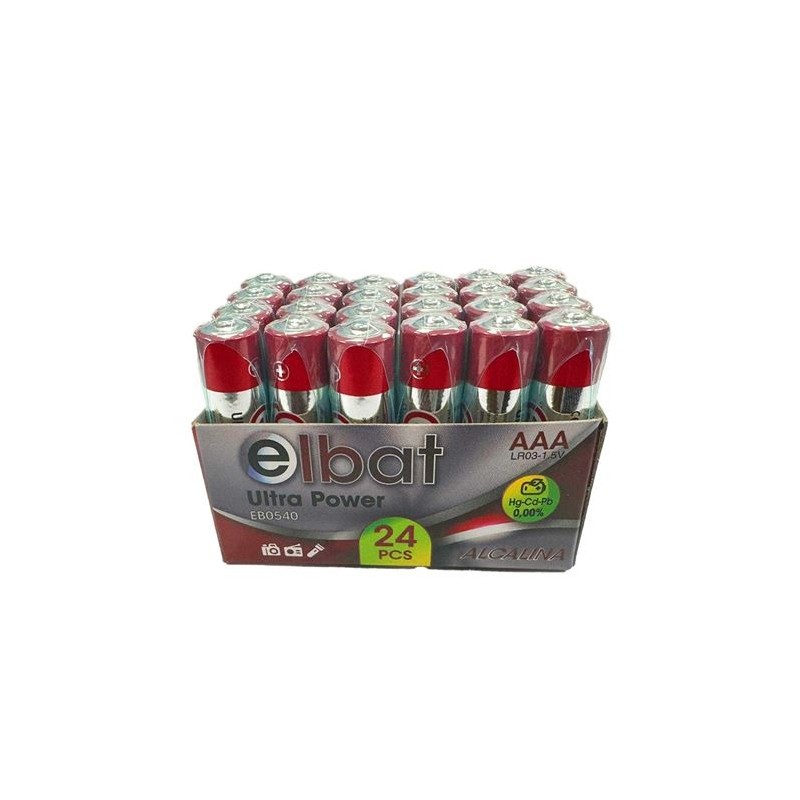 PACK 24 PCS PILAS ALCALINAS LR03/AAA ELBAT PACK 24 PCS PILAS ALCALINAS LR03/AAA ELBAT