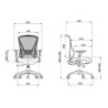 SILLA OFICINA GAMA SENIOR SE1700 AZUL CROMAD