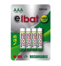 PACK 4 PCS PILAS RECARGABLES AAA 1000MAH ELBAT