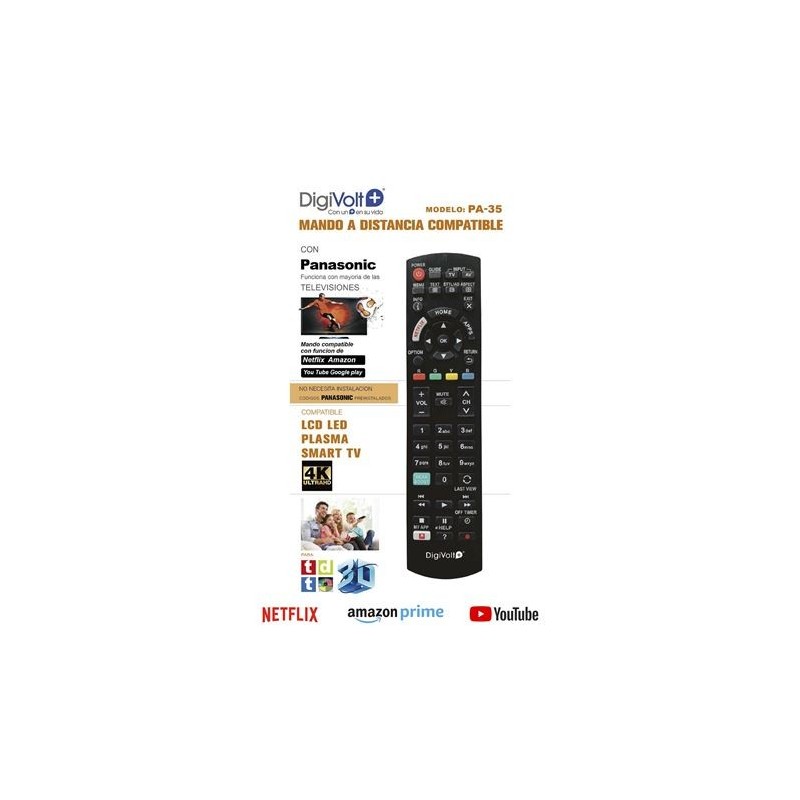 MANDO A DISTANCIA COMPATIBLE PANASONIC PA-35 DIGIVOLT