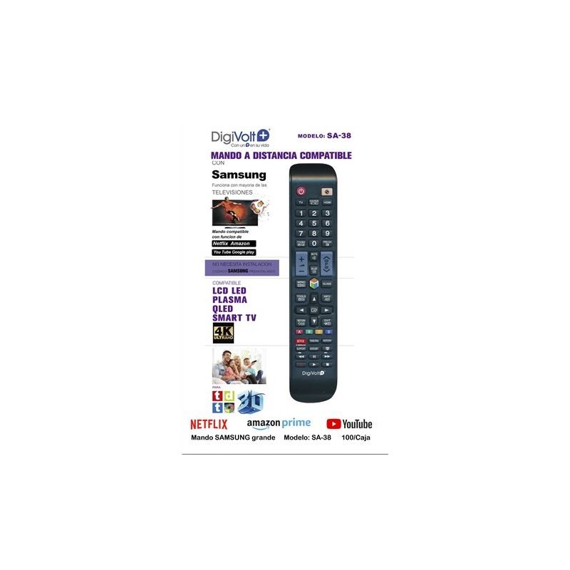MANDO A DISTANCIA COMPATIBLE SAMSUNG GRANDE SA38GR DIGIVOLT MANDO A DISTANCIA COMPATIBLE SAMSUNG GRANDE SA38GR DIGIVOLT