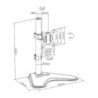 SOPORTE DE MESA CON BASE PARA 1 MONITOR 17-32 CROMAD