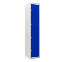 TAQUILLA METÁLICA 4 PUERTAS 1800X300X500MM AZUL CROMAD