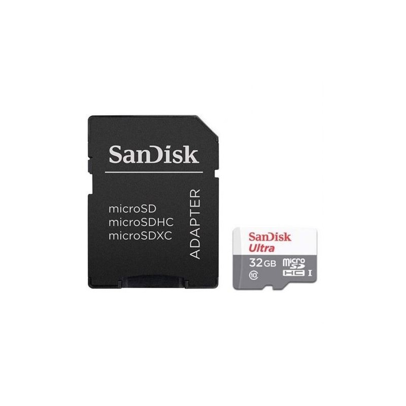 MEMORIA MICRO SD SANDISK ULTRA CLASE 10 32GB CON ADAPTADOR MEMORIA MICRO SD SANDISK ULTRA CLASE 10 32GB CON ADAPTADOR