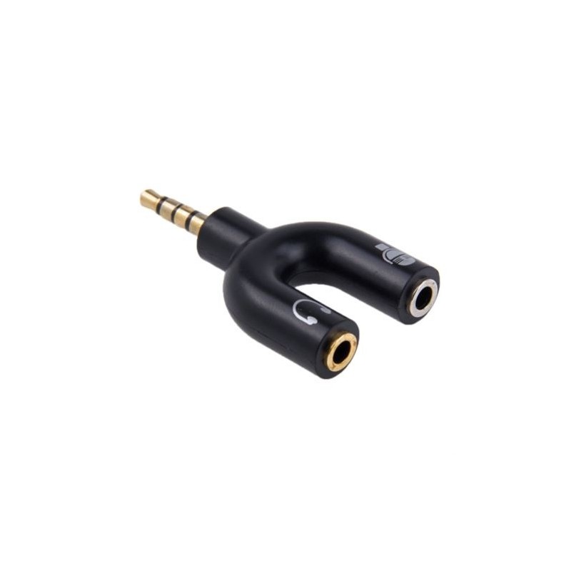 ADAPTADOR MINI JACK 3.5MM A AURICULAR + MICROFONO CROMAD