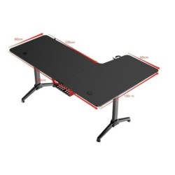MESA GAMING PRO1300 FIBRA CARBONO | L IZQUIERDA | ALFOMBRILLA 80X30CM | MUV