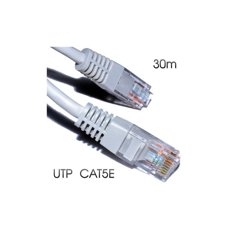 CABLE DE RED UTP CAT 5E 30M GRIS CLARO CROMAD CABLE DE RED UTP CAT 5E 30M GRIS CLARO CROMAD