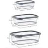 SET 3 TUPPER RECTANGULARES GRIS 350-650-1200ML