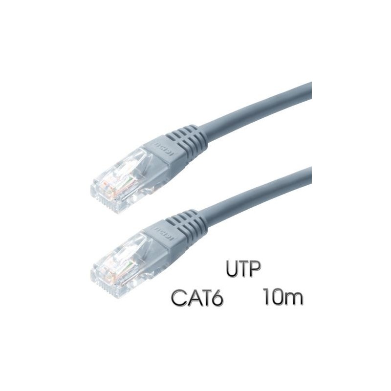 CABLE DE RED UTP CAT 6 10M GRIS CLARO CROMAD CABLE DE RED UTP CAT 6 10M GRIS CLARO CROMAD