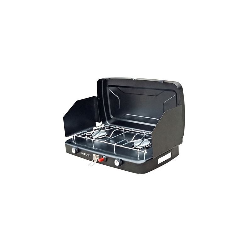 COCINA DE GAS 2 FUEGOS + PROTECTORES CONTRA VIENTO MUVIP