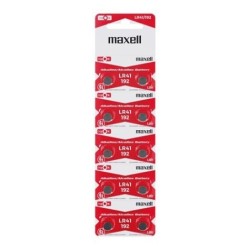 PACK 10 PILAS BOTON LR41/192 1.5V MAXELL