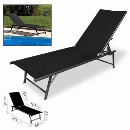 TUMBONA MARE NEGRA 181X55XH91CM
