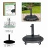 SOPORTE PARA SOMBRILLA CEMENTO NEGRO CON RUEDAS 25KG