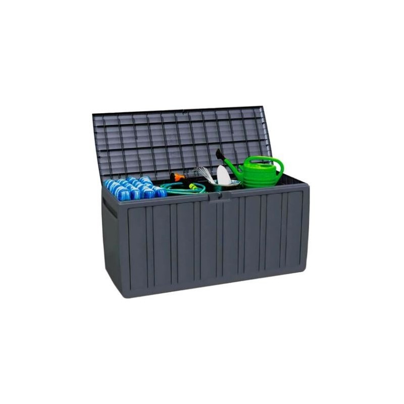 BAUL RESINA GRIS 270LITROS 117X45.5X57CM BAUL RESINA GRIS 270LITROS 117X45.5X57CM