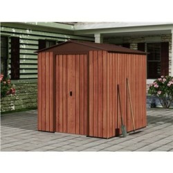 CASETA DE METAL | PUERTAS CORREDERAS 185X181X200CM (3.36M2) EFECTO MADERA