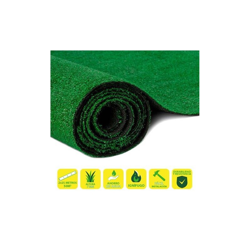 CESPED ARTIFICIAL 2X25 METROS 7MM SERIE ECOVERDE SUNGARDEN