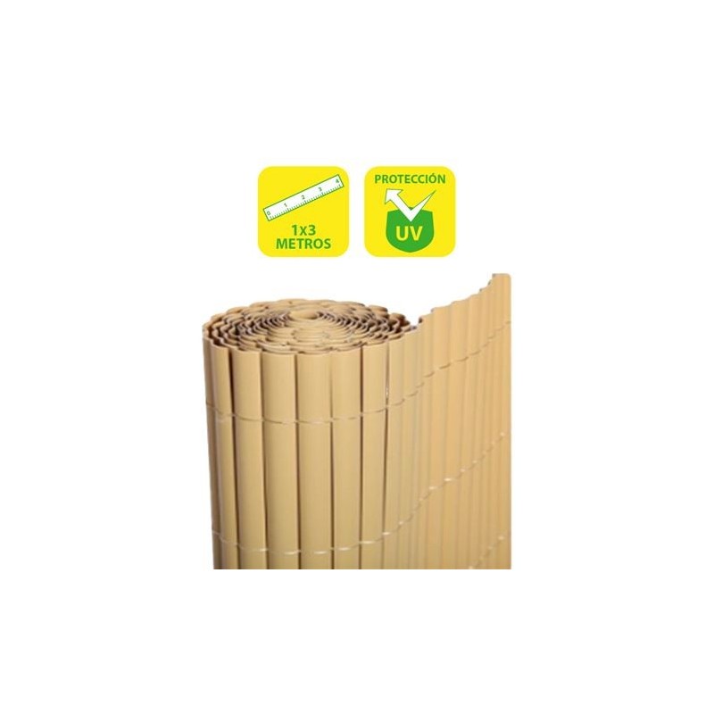CAÑIZO PLÁSTICO DOBLE CARA 1X3 METROS MARRON CLARO SUNGARDEN CAÑIZO PLÁSTICO DOBLE CARA 1X3 METROS MARRON CLARO SUNGARDEN