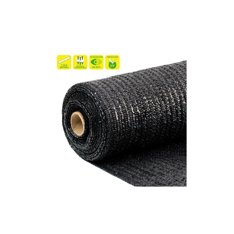 MALLA DE SOMBREO NEGRA 1.5X5 METROS SUNGARDEN MALLA DE SOMBREO NEGRA 1.5X5 METROS SUNGARDEN