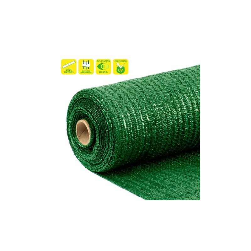 MALLA DE SOMBREO VERDE 2X25 METROS SUNGARDEN MALLA DE SOMBREO VERDE 2X25 METROS SUNGARDEN
