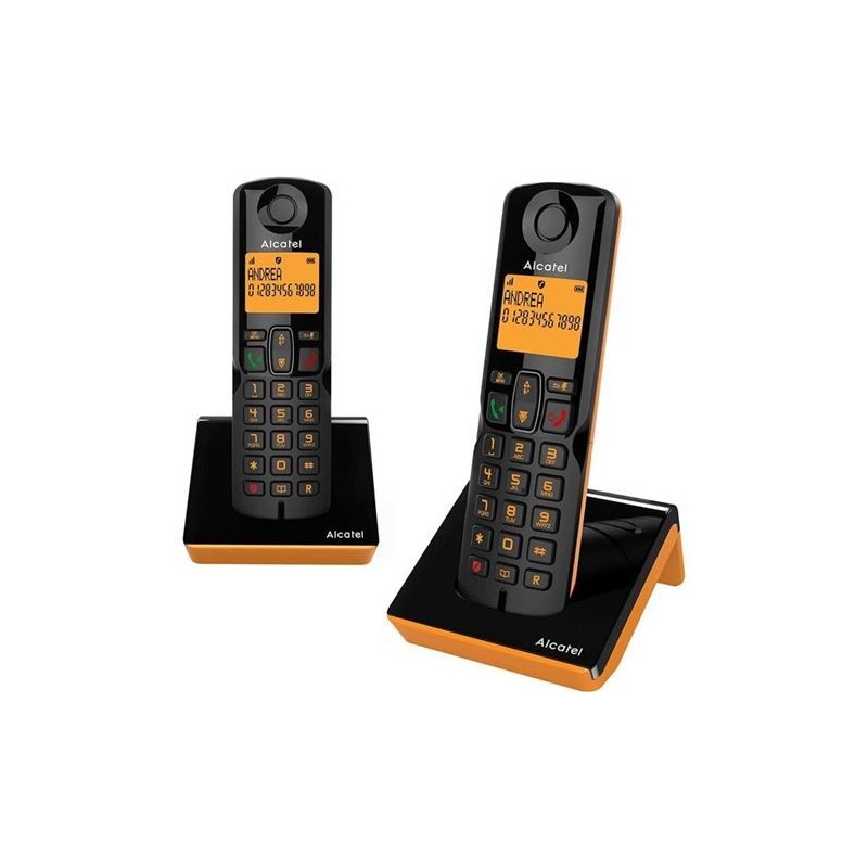 TELÉFONO INALÁMBRICO DUO S280 NEGRO / NARANJA ALCATEL