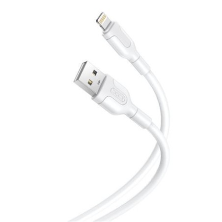 CABLE NB212 SILICONA USB - LIIGHTNING | 2.1A | 1 MTR | BLANCO XO