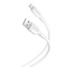 CABLE NB212 SILICONA USB - LIIGHTNING | 2.1A | 1 MTR | BLANCO XO