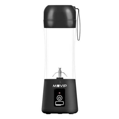 BATIDORA DE VASO PORTÁTIL RECARGABLE 380ML NEGRA MUVIP