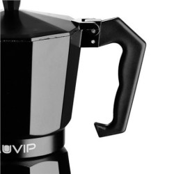 CAFETERA 1 TAZA ALUMINIO NEGRO MATE ANTIADHERENTE MUVIP