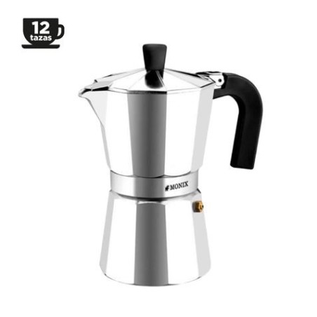 CAFETERA VITRO EXPRES 12 TAZAS ALUMINIO ANTIADHERENTE CALDERIN SIN CANTOS