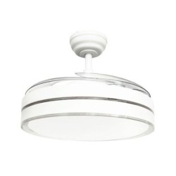 VENTILADOR DE TECHO CON LUZ Y ASPAS RETRACTILES BLANCO JOCCA