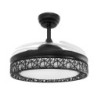 VENTILADOR DE TECHO CON LUZ Y ASPAS RETRACTILES NEGRO JOCCA