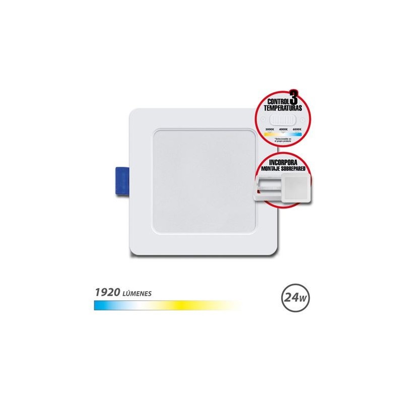 DOWNLIGHT CUADRADO 24W | 1920LM SELECTOR 3 TEMPERATURAS + SOBREPARED ELBAT DOWNLIGHT CUADRADO 24W | 1920LM SELECTOR 3 TEMPERATURAS + SOBREPARED ELBAT