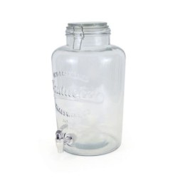 TARRO VIDRIO DISPENSADOR CON GRIFO 8 LITROS LA MEDITERRANEA