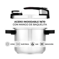 OLLA RAPIDA TEKNA 22CM 7 LITROS INOX BRA