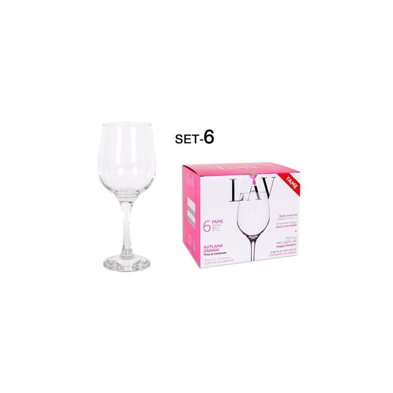 SET 6 COPAS VINO/AGUA 480CC FAME HI SET 6 COPAS VINO/AGUA 480CC FAME HI