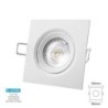 DOWNLIGHT LED EMPOTRABLE 5W 380 LUMEN 6.400K CUADRADO MARCO BLANCO EDM