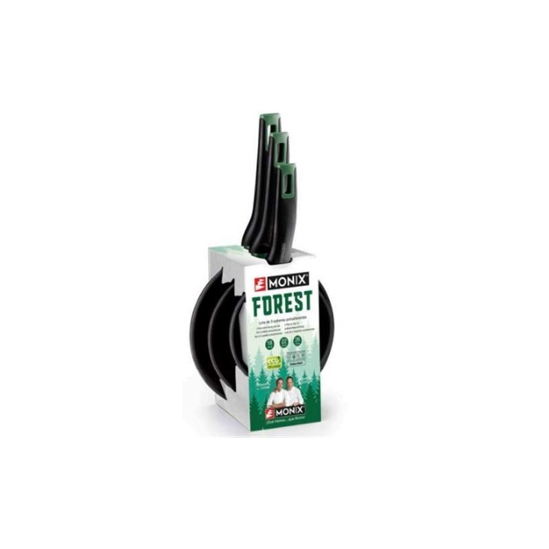 PACK 3 SARTENES ALUMINIO FORJADO 18/22/26CM FOREST MONIX