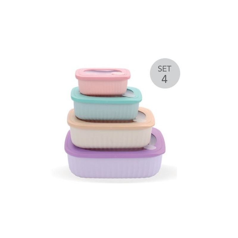 SET 4 TUPPER HERMETICOS SOFT COLOR HAIZEA