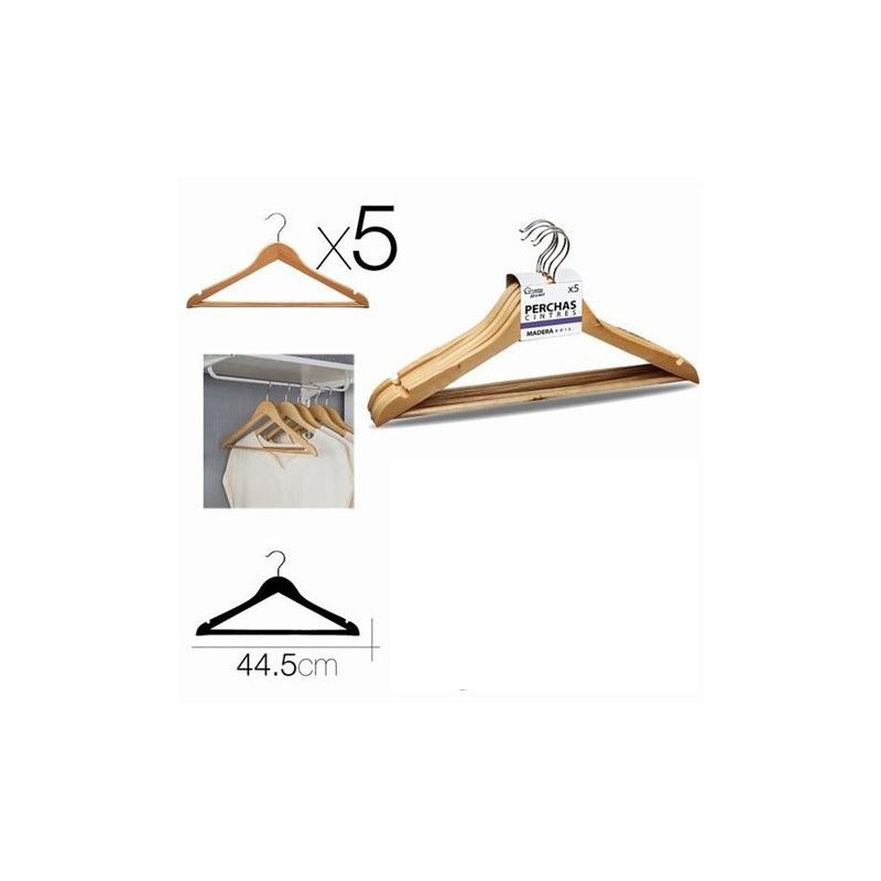 SET 5 PERCHAS MADERA 44CM URBAN LIVING SET 5 PERCHAS MADERA 44CM URBAN LIVING