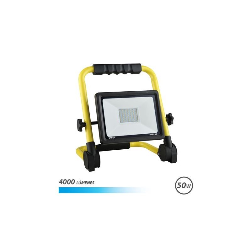 FOCO LED 50W 6500K CON SOPORTE PLEGABLE ELBAT