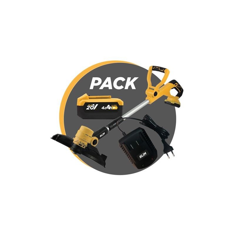 RECORTABORDES S/CARBONES 20V + BATERIA 4AH + CARGADOR BLIM