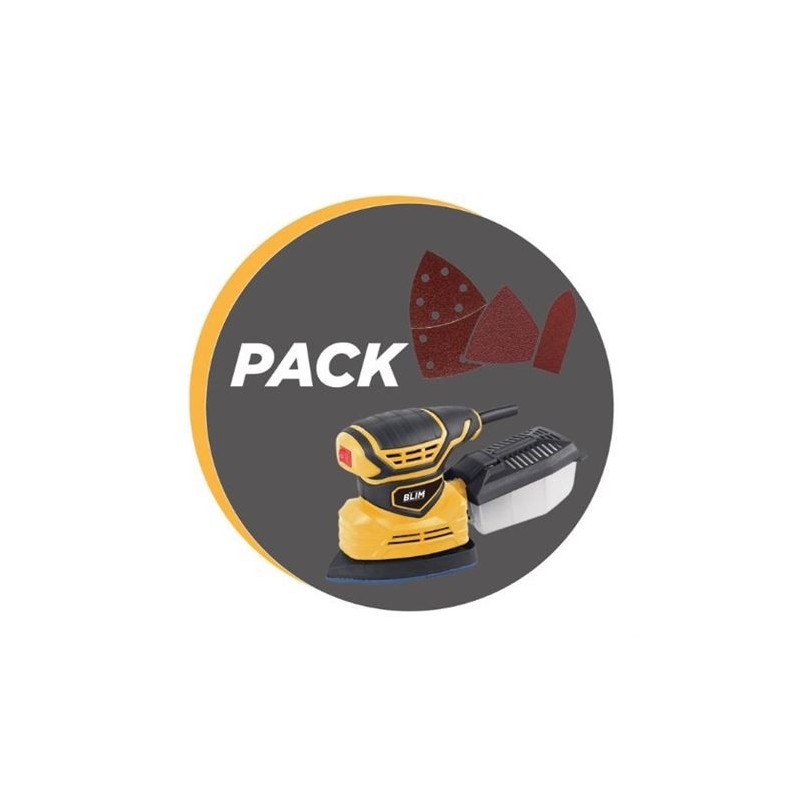 PACK LIJADORA MULTIFUNCIÓN 180W + JUEGO DE 36 LIJAS BLIM PACK LIJADORA MULTIFUNCIÓN 180W + JUEGO DE 36 LIJAS BLIM