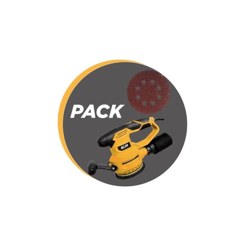 PACK LIJADORA ROTORBITAL 450W + JUEGO DE 40 LIJAS 150MM BLIM PACK LIJADORA ROTORBITAL 450W + JUEGO DE 40 LIJAS 150MM BLIM