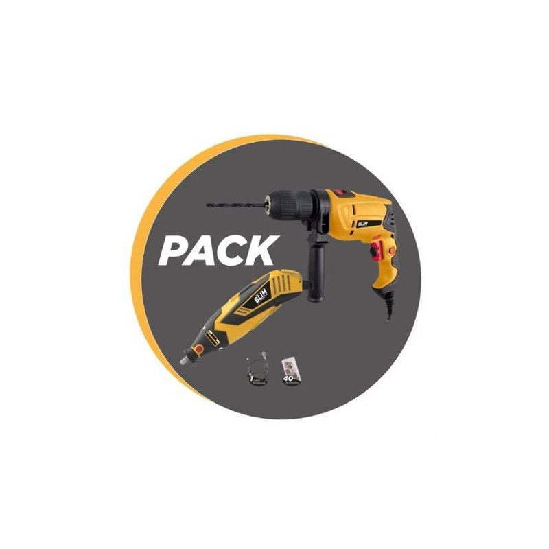 PACK TALADRO 500W + MINI HERRAMIENTA MULTIUSOS + EJE FLEXIBLE BLIM PACK TALADRO 500W + MINI HERRAMIENTA MULTIUSOS + EJE FLEXIBLE BLIM
