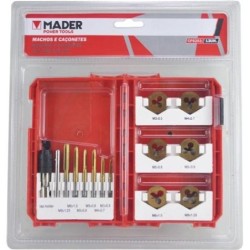 JUEGO MACHOS Y COJINETES 13PCS MADER