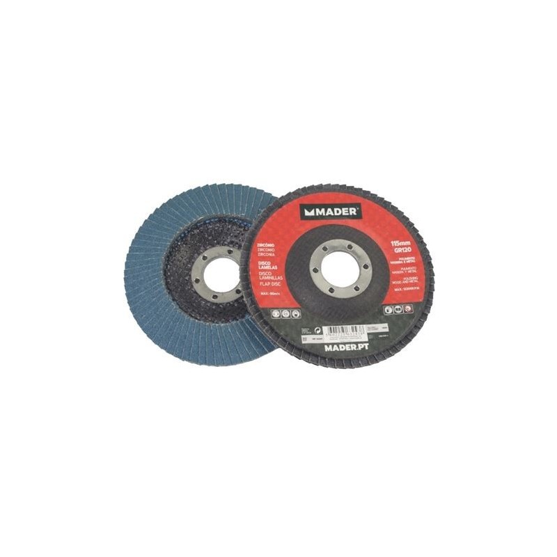 DISCO LAMINADO ZIRCONIO 115MM GRANO 120 MADER DISCO LAMINADO ZIRCONIO 115MM GRANO 120 MADER
