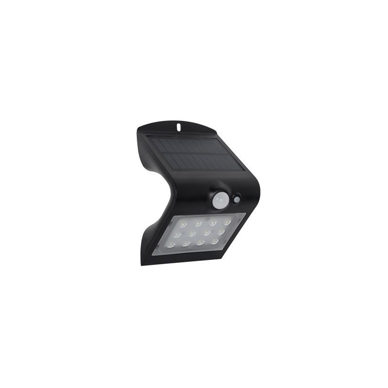 APLIQUE LED SOLAR 1.5W 220LM DOBLE ILUMINACIÓN NEGRO ELBAT